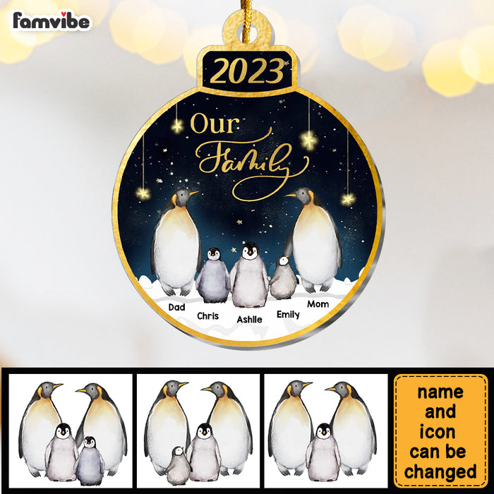 Personalized Our Family Penguin Ornament 29660 1