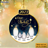 Personalized Our Family Penguin Ornament 29660 thumb 1