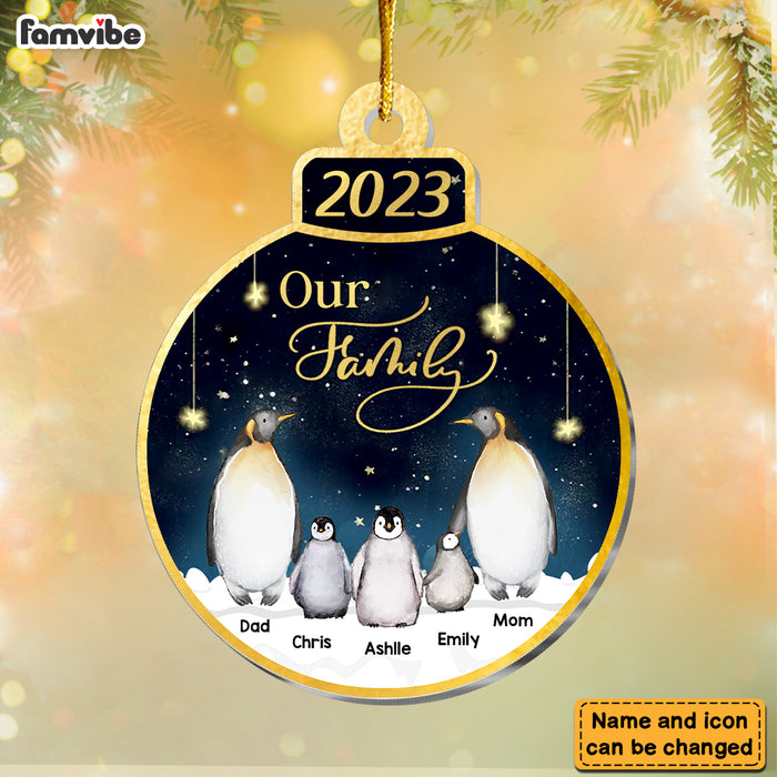 Personalized Our Family Penguin Ornament 29660 1