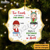 Personalized Christmas Gift For Friends True Friends Never Far Apart Ornament 29661 1