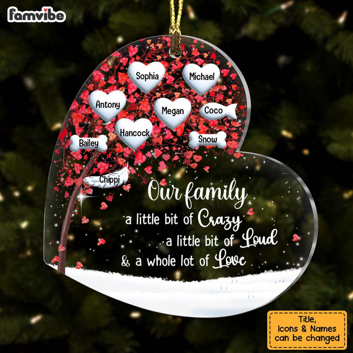 Personalized Our Family A Little Bit of Crazy Ornament 29662 1