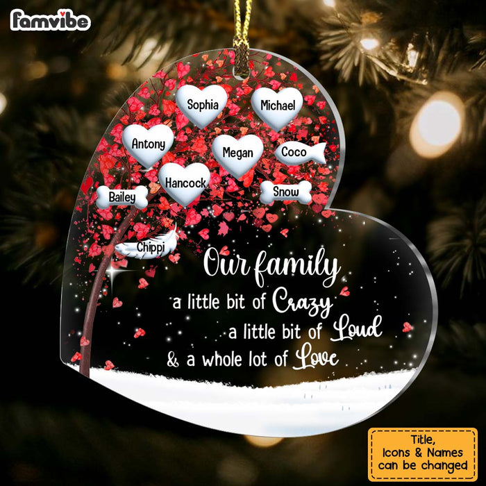Personalized Our Family A Little Bit of Crazy Ornament 29662 1