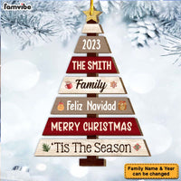 Personalized Our Family Merry Christmas Feliz Navidad Ornament 29667 thumb 1
