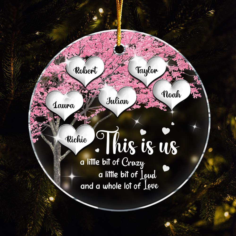 Personalized Christmas Gift For Family Tree This Is Us Circle Ornament 29668 Primary Mockup
