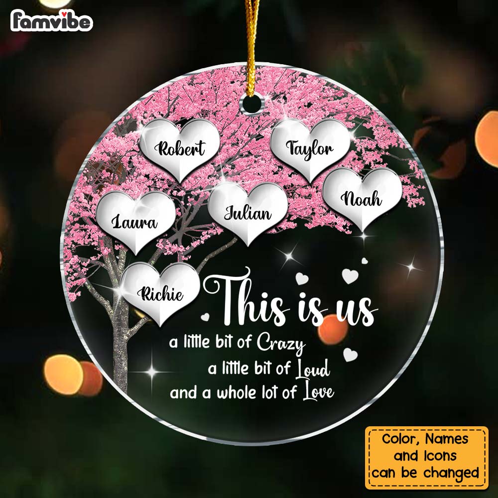 Personalized Christmas Gift For Family Tree This Is Us Circle Ornament 29668 Primary Mockup