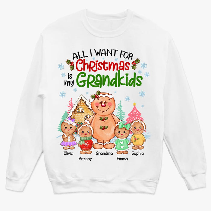Personalized Gift For Grandma All I Want For Christmas Shirt - Hoodie - Sweatshirt 29673 1