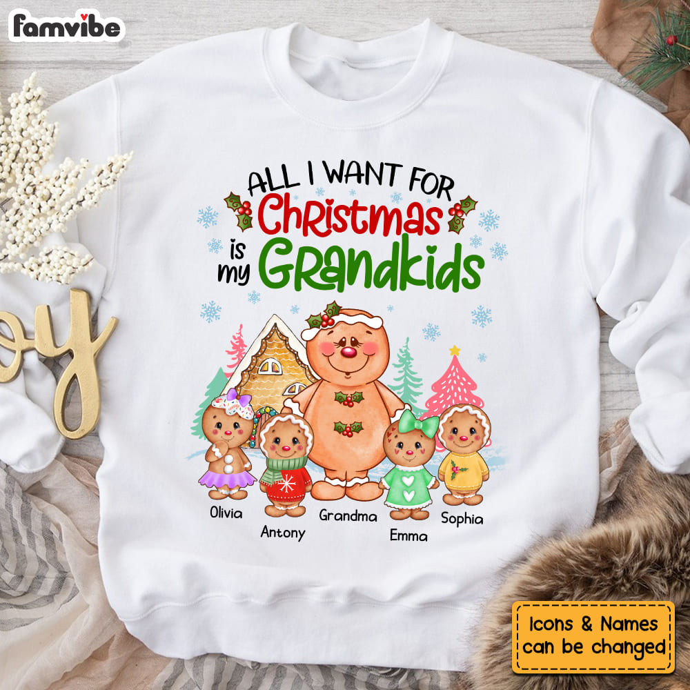 Personalized Gift For Grandma All I Want For Christmas Shirt Hoodie Sweatshirt 29673 Primary Mockup