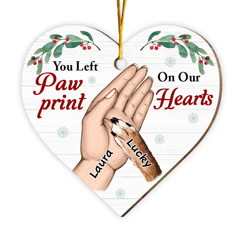 Personalized Dog Cat Pet Memorial Christmas Heart Ornament 29675 Primary Mockup