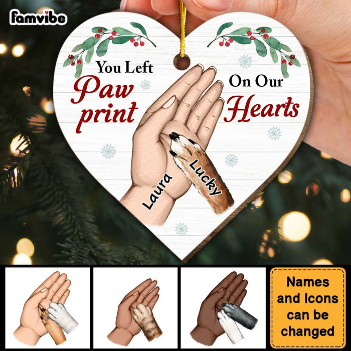 Personalized Dog Cat Pet Memorial Christmas Heart Ornament 29675 1