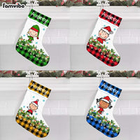 Personalized Gift For Family Buffalo Plaid Christmas Stocking 29678 thumb 1