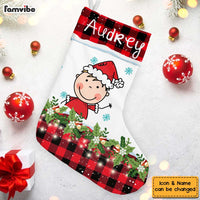 Personalized Gift For Family Buffalo Plaid Christmas Stocking 29678 thumb 1