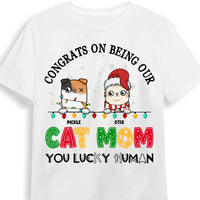 Personalized Gift For Congrats On Being My Cat Mom Shirt - Hoodie - Sweatshirt 29680 thumb 1