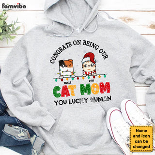 Personalized Gift For Congrats On Being My Cat Mom Shirt Hoodie Sweatshirt 29680 Primary Mockup