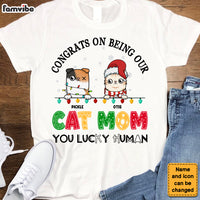 Personalized Gift For Congrats On Being My Cat Mom Shirt - Hoodie - Sweatshirt 29680 thumb 1