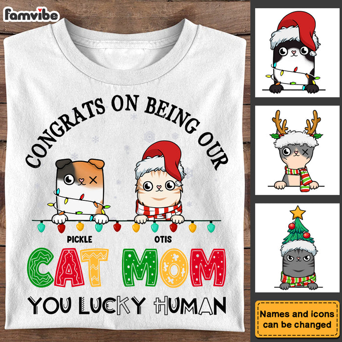 Personalized Gift For Congrats On Being My Cat Mom Shirt - Hoodie - Sweatshirt 29680 1