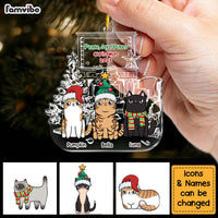Personalized Gift For Cat Lovers Peace, Joy & Purrs Ornament 29681 thumb 1