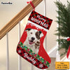 Personalized Christmas Gift Dog Buffalo Plaid Upload Photo Stocking 29682 1
