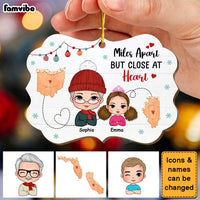 Personalized Christmas Gift For Grandma Granddaughter Miles Apart Benelux Ornament 29688 thumb 1