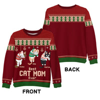 Personalized Cats Hanging  Funny Ugly Sweater 29694 thumb 1