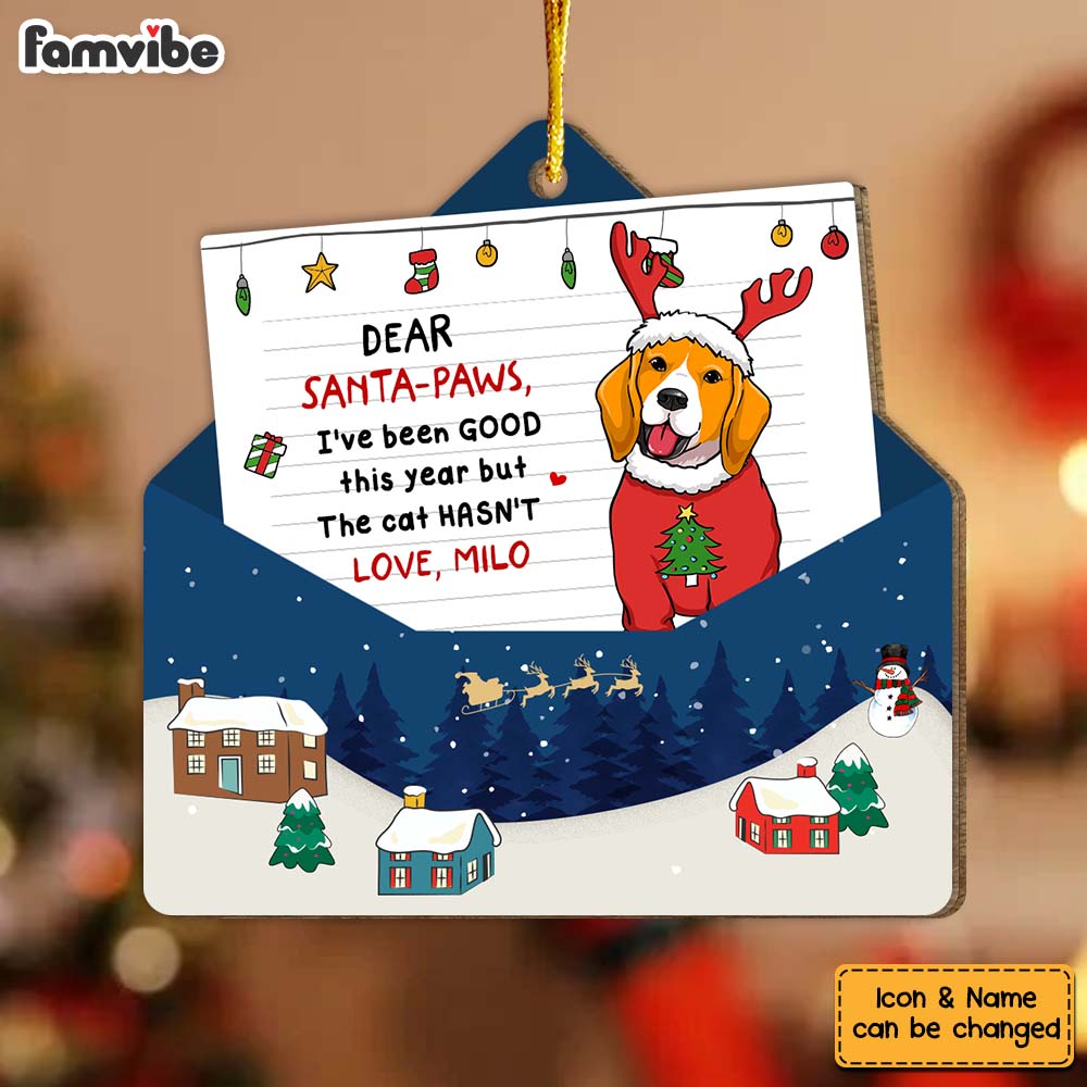 Personalized I've Been Good This Year Dog Lovers Ornament 29696 Primary Mockup