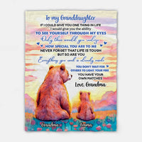 Personalized Gift For Granddaughter Bear Blanket 29697 thumb 1