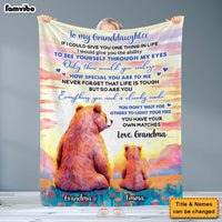 Personalized Gift For Granddaughter Bear Blanket 29697 thumb 1