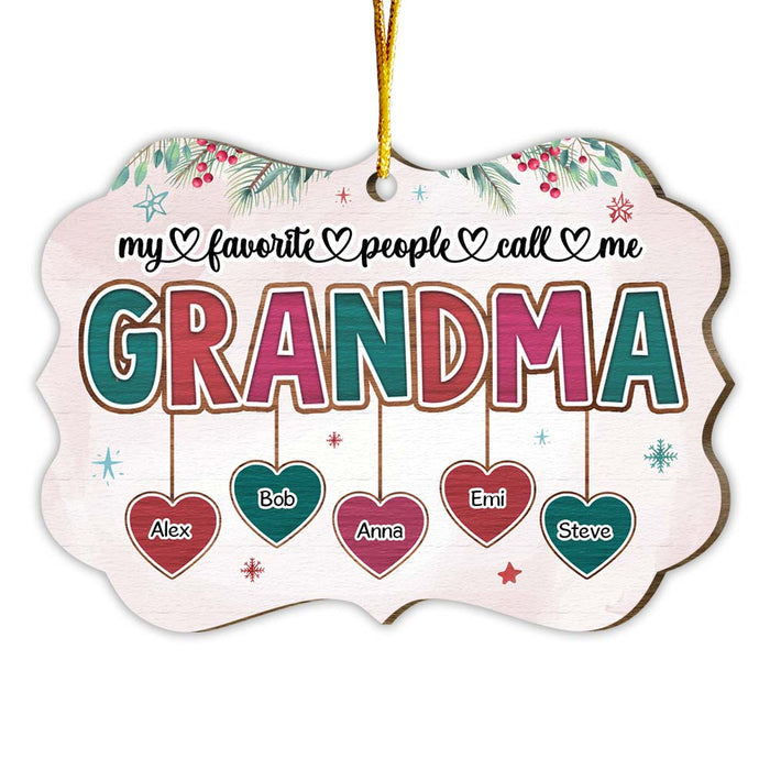 Personalized Christmas Gift For Grandma My Favorite People Benelux Ornament 29698 1