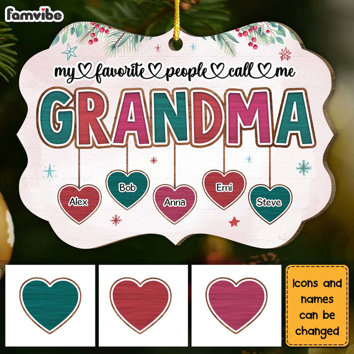 Personalized Christmas Gift For Grandma My Favorite People Benelux Ornament 29698 1
