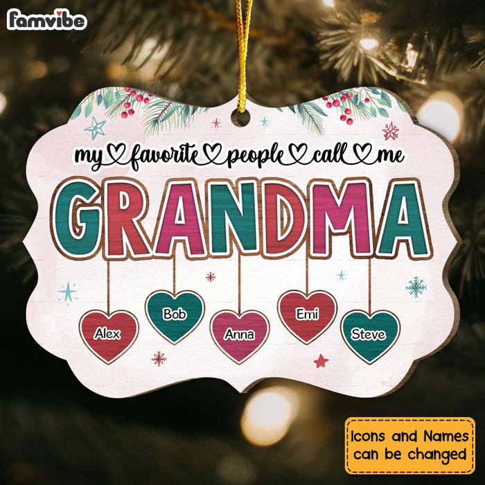 Personalized Christmas Gift For Grandma My Favorite People Benelux Ornament 29698 1