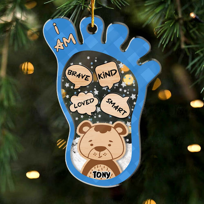 Personalized Gift For Grandson I Am Kind 5 Layered Shaker Ornament 29707 1