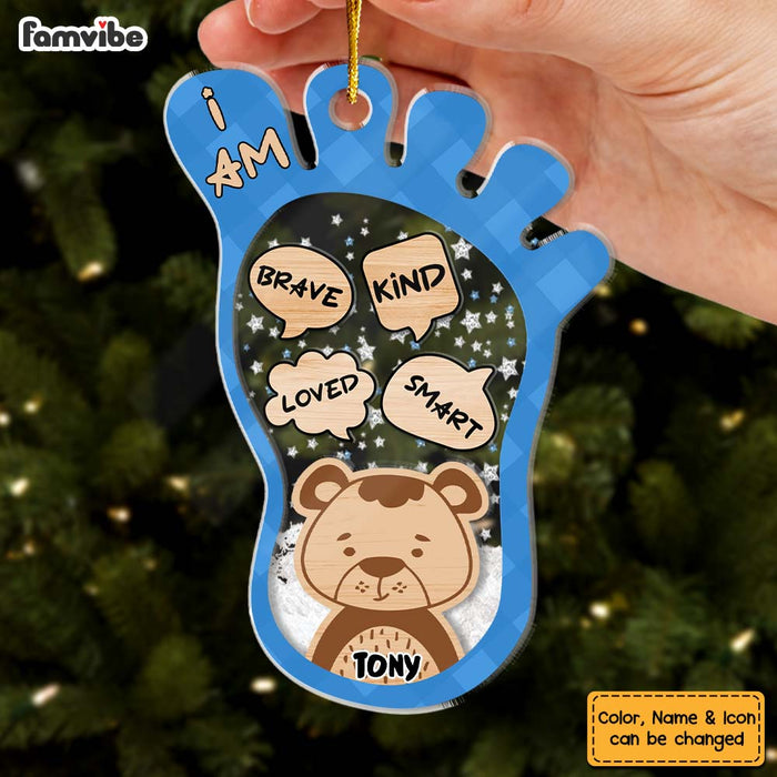 Personalized Gift For Grandson I Am Kind 5 Layered Shaker Ornament 29707 1