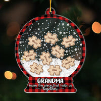 Personalized Christmas Gift For Grandma 5 Layered Shaker Ornament 29708 thumb 1