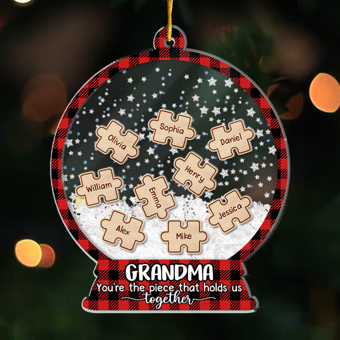 Personalized Christmas Gift For Grandma 5 Layered Shaker Ornament 29708 1