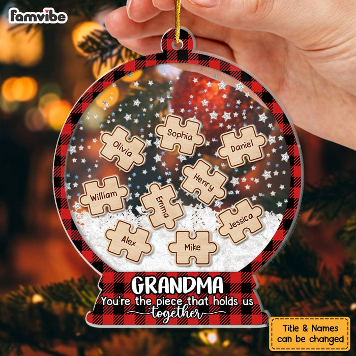 Personalized Christmas Gift For Grandma 5 Layered Shaker Ornament 29708 1
