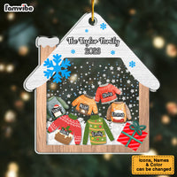 Personalized Gift For Family House Christmas Sweaters 5 Layered Shaker Ornament 29709 thumb 1
