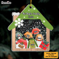 Personalized Gift For Family House Christmas Sweaters 5 Layered Shaker Ornament 29709 thumb 1