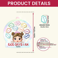 Personalized Gods Says I Am Granddaughter 5 Layered Shaker Ornament 29712 thumb 1