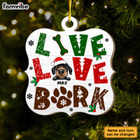 Personalized Live Love Bark Gift For Dog Lover Ornament 29713 thumb 1