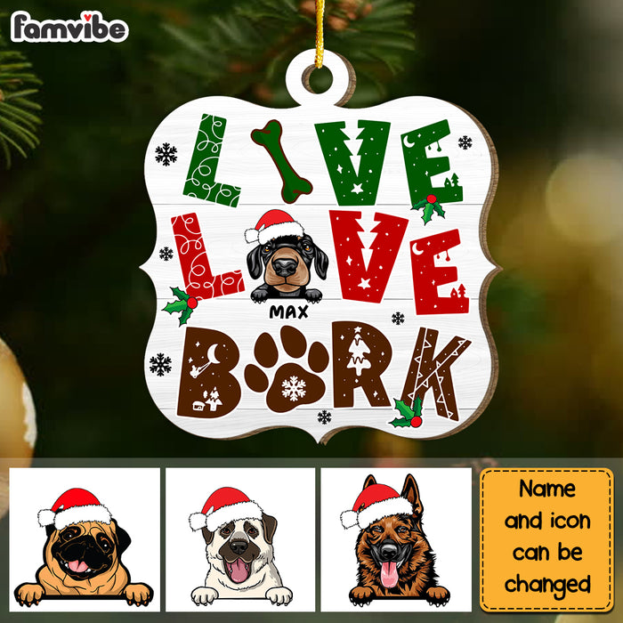 Personalized Live Love Bark Gift For Dog Lover Ornament 29713 1