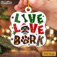 Personalized Live Love Bark Gift For Dog Lover Ornament 29713 thumb 1
