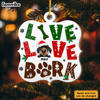 Personalized Live Love Bark Gift For Dog Lover Ornament 29713 thumb 1