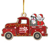 Personalized Gift Red Truck Dog Christmas Costume Ornament 29715 1