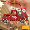 Personalized Gift Red Truck Dog Christmas Costume Ornament 29715 1