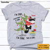 Personalized Gift For Cat Lovers I'm Fine Everything Is Fine Christmas Shirt - Hoodie - Sweatshirt 29720 1