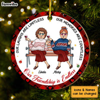 Personalized Gift For Friends Our Friendship Is Endless Circle Ornament 29721 thumb 1