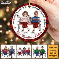 Personalized Gift For Friends Our Friendship Is Endless Circle Ornament 29721 thumb 1