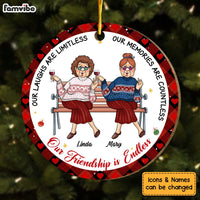 Personalized Gift For Friends Our Friendship Is Endless Circle Ornament 29721 thumb 1