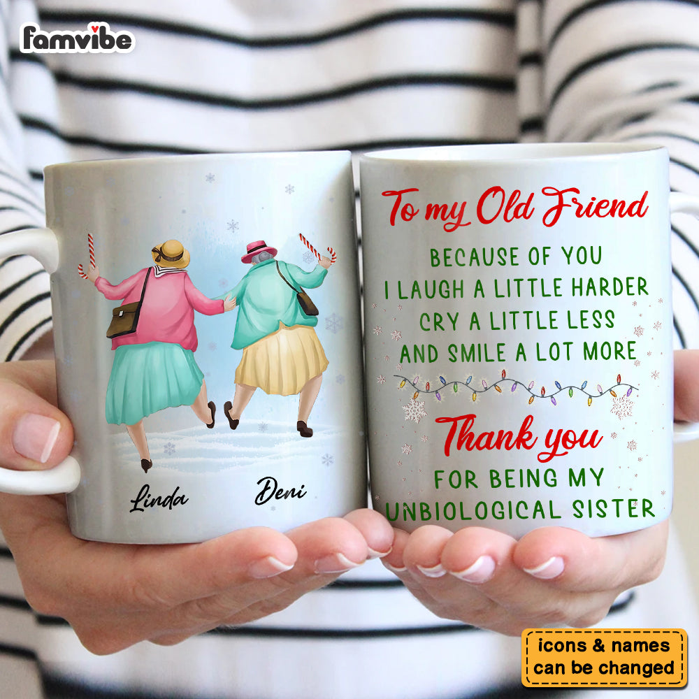 Personalized Christmas Gift For Friends Because Of You Mug 29722 Primary Mockup