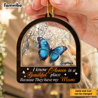 Personalized I Know Heaven Is A Beautiful Place Memorial 2 Layered Mix Ornament 29723 thumb 1