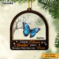 Personalized I Know Heaven Is A Beautiful Place Memorial 2 Layered Mix Ornament 29723 thumb 1